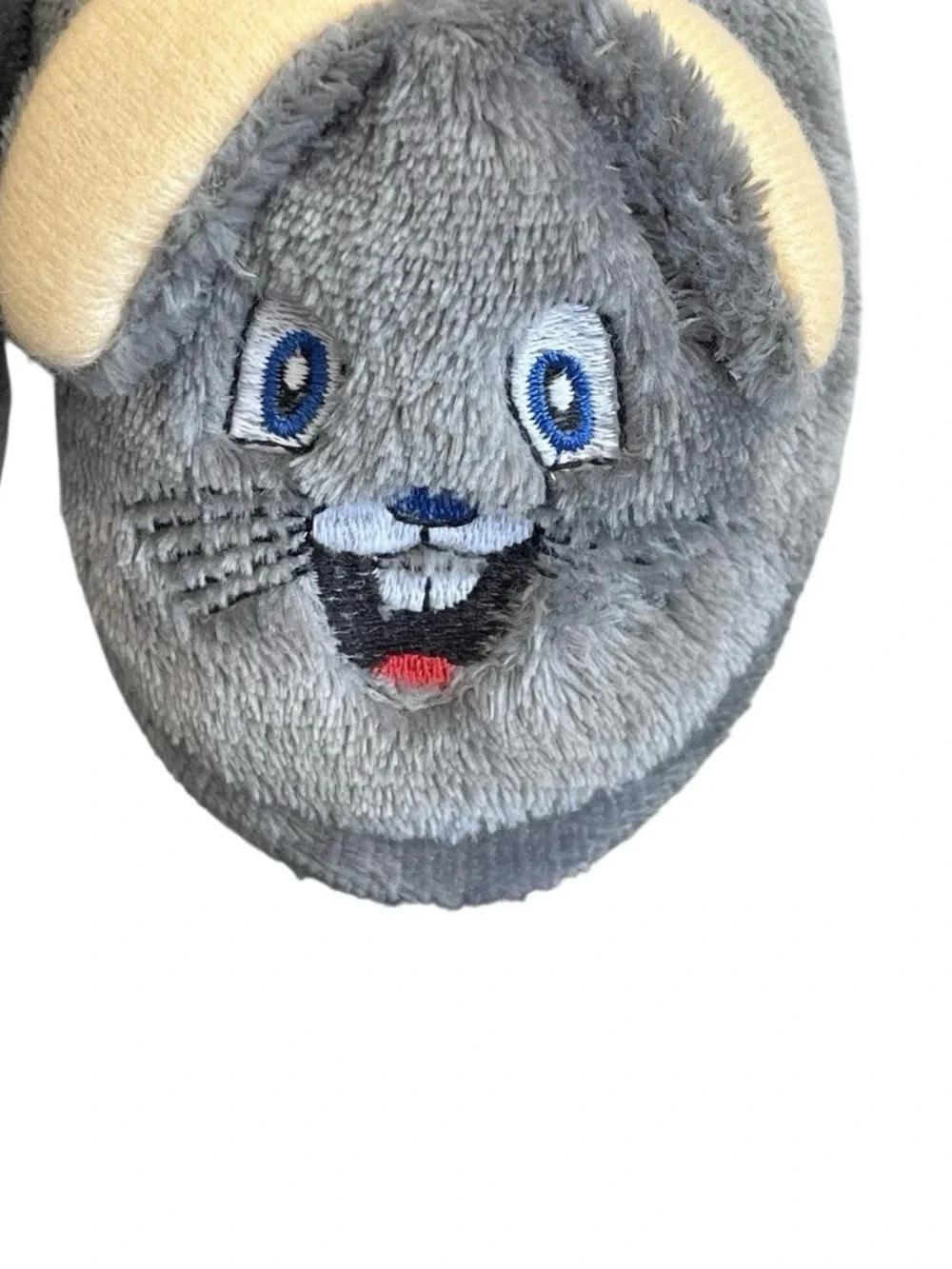 Bunny Rabbit Plush Slippers Toddler 5.5 / 6 Gray